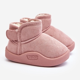Pink Benigna Children's Snow Boots Lined With Fur 1