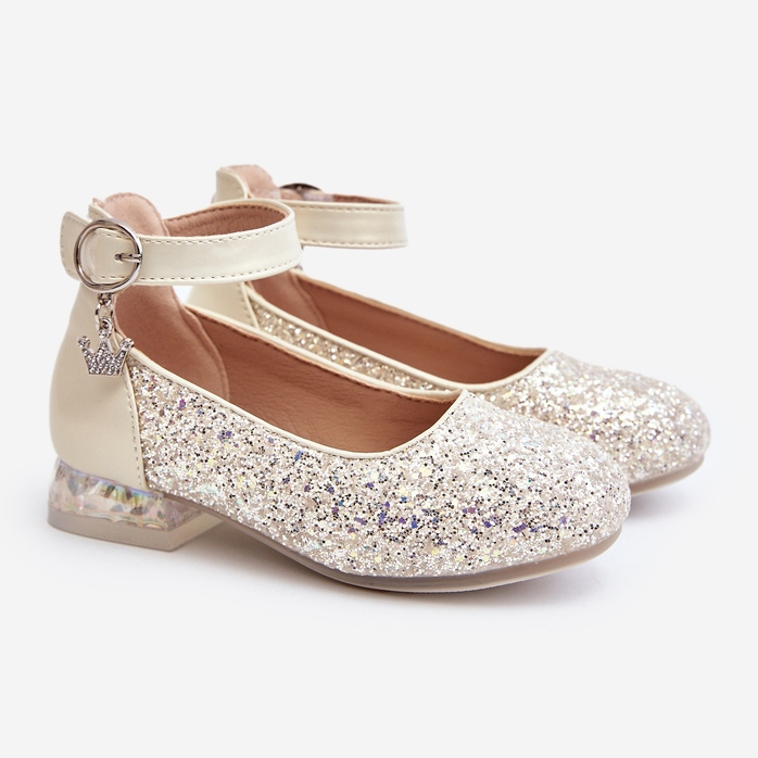Children's glitter ballerinas Gold Pardride golden 1 Children's glitter ballerinas Gold Pardride golden 1