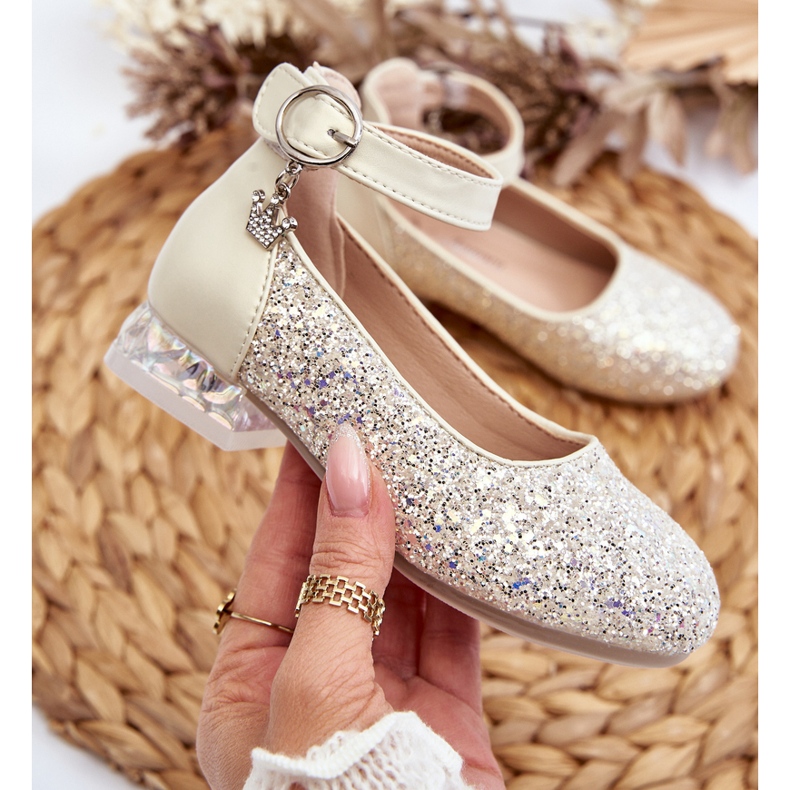 Children's glitter ballerinas Gold Pardride golden 2 Children's glitter ballerinas Gold Pardride golden 2