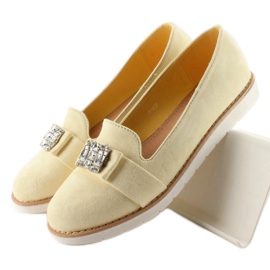 Pastel suede loafers T245 Yellow 2