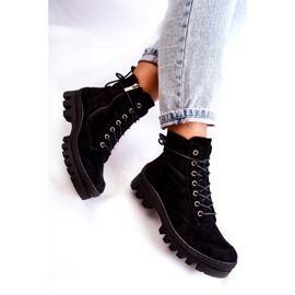 S.Barski Suede Trapper Ankle Boots With Black Stitching 4