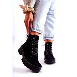 S.Barski Suede Trapper Ankle Boots With Black Stitching 1