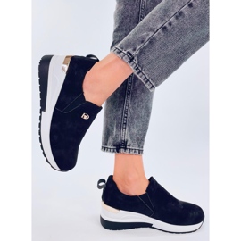 Hense Black wedge shoes 2