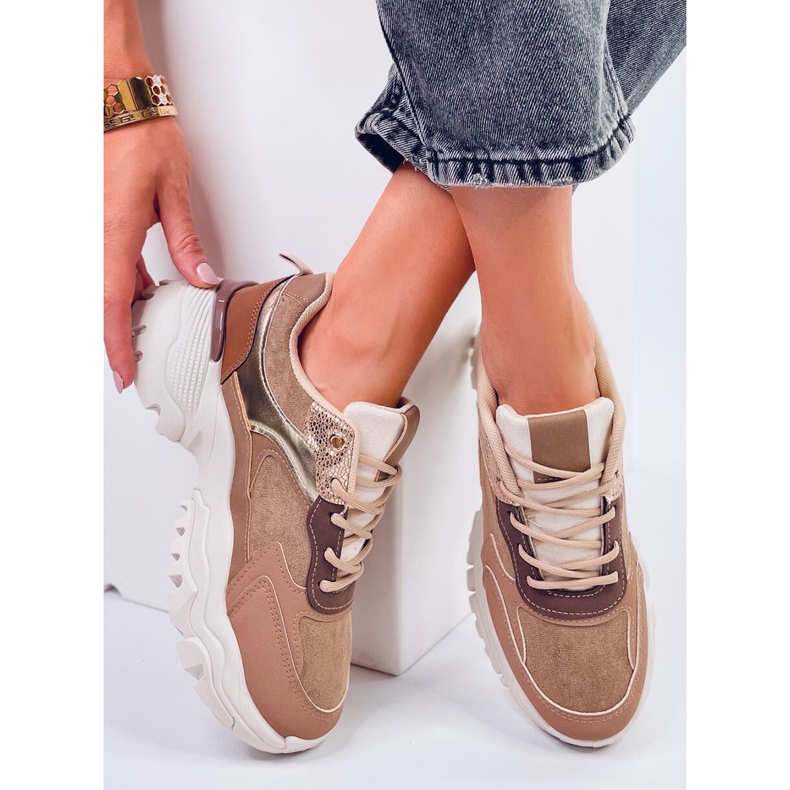 Bolms Khaki women's sneakers beige 1