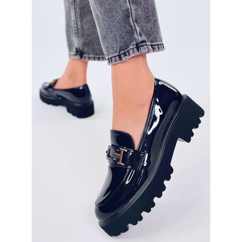 Manff Black patent leather moccasins 2