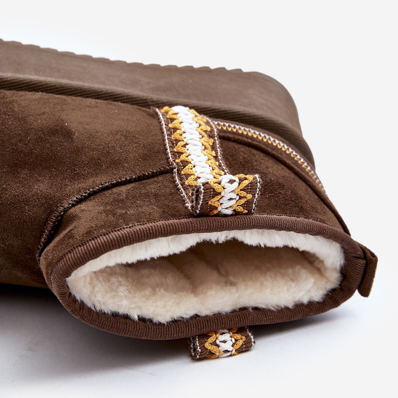 Platform Snow Boots With Dark Green Udra Pattern 1