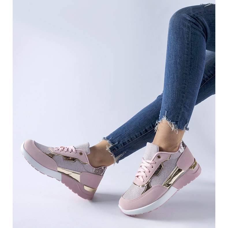 Pink glitter Roganzuolo sneakers 1
