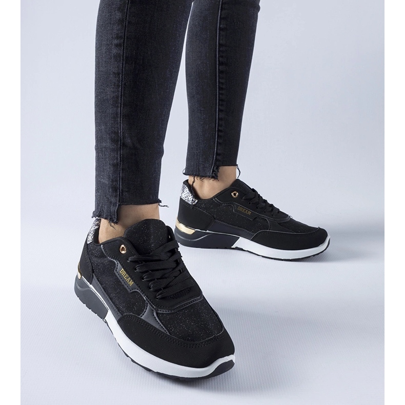 Roganzuolo black glitter sneakers 1