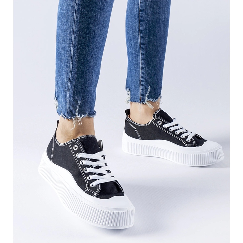 Black Cesano platform sneakers 1