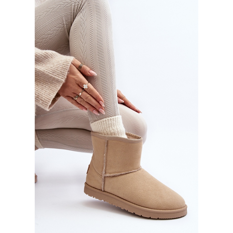 Women's Cross Jeans Snow Boots MM2R4023C Beige 2