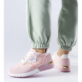 Pink fabric sneakers from Geraldino 1