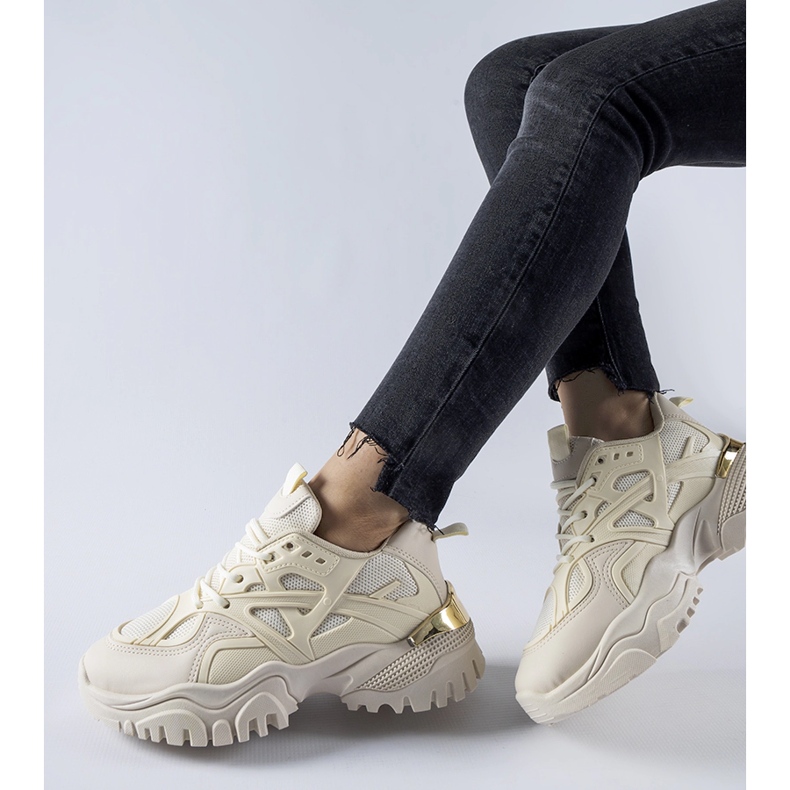 Beige sports sneakers from Cislago 1