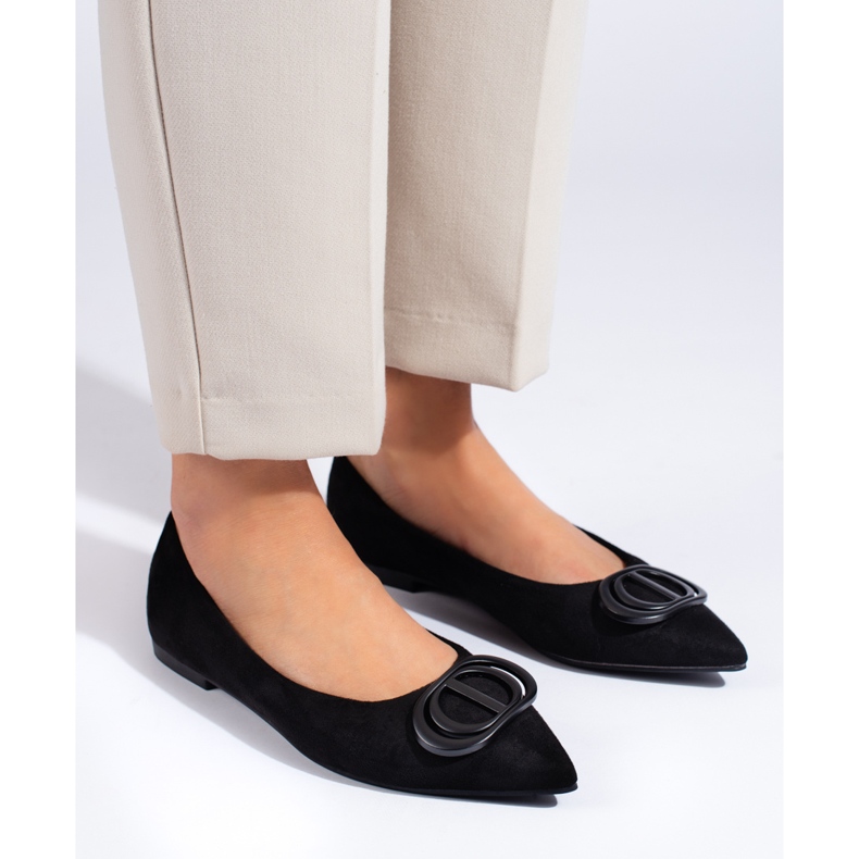 Seastar Suede ballerinas with embellishment black 1