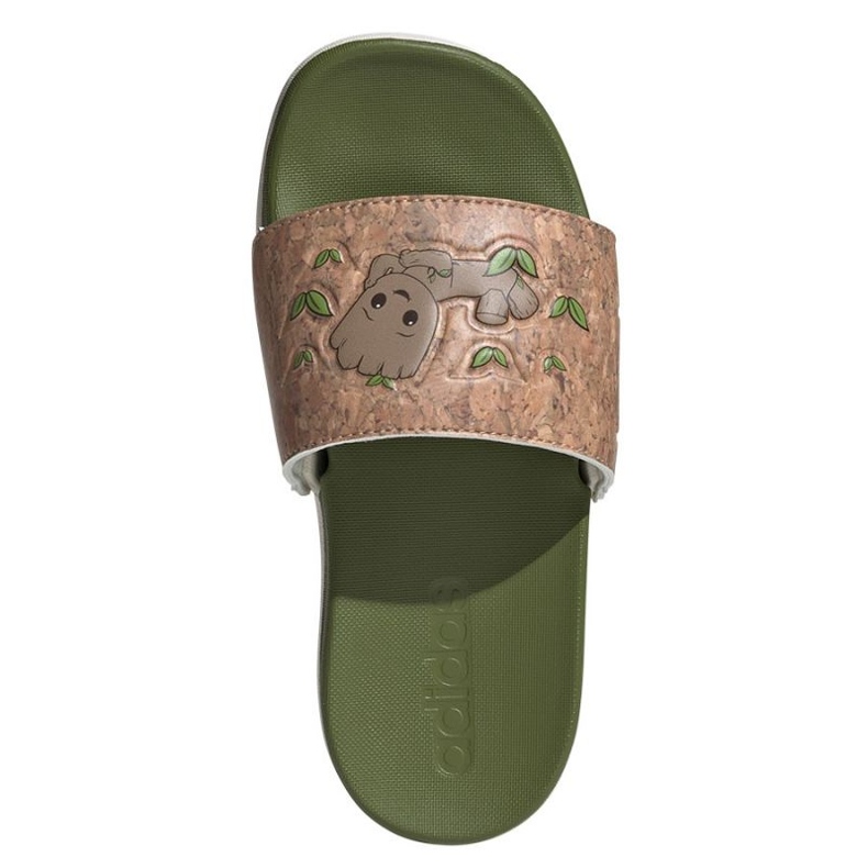 Adidas Adilette Comfort Jr ID8029 flip-flops green 2 Adidas Adilette Comfort Jr ID8029 flip-flops green 2