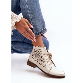 Zazoo 2871 Women's Openwork Lace-Up Ankle Boots, Gold, Brushed golden 1 Zazoo 2871 Women's Openwork Lace-Up Ankle Boots, Gold, Brushed golden 1