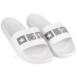 Women's white pool flip-flops Big Star FF274A199 1