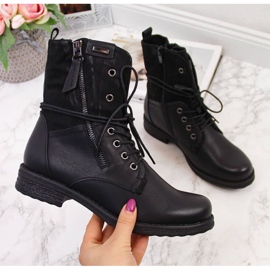 Jezzi W JEZ254A lace-up and zipper bag, black 1