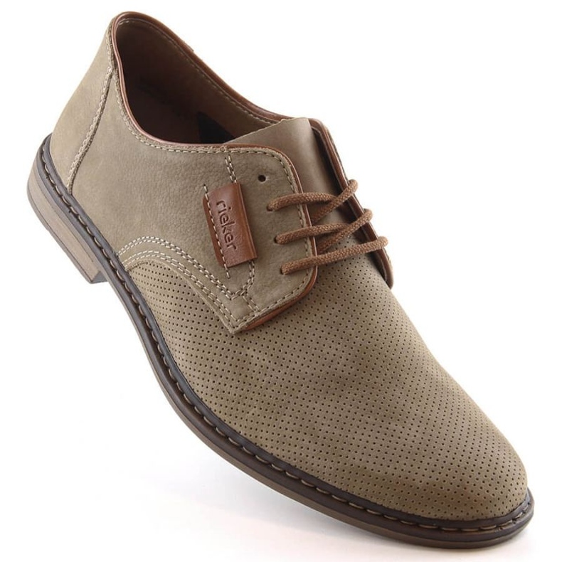 Rieker M RKR576A leather shoes, light brown 1 Rieker M RKR576A leather shoes, light brown 1