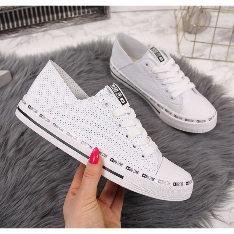 Big Star W FF274024 white openwork sneakers 1