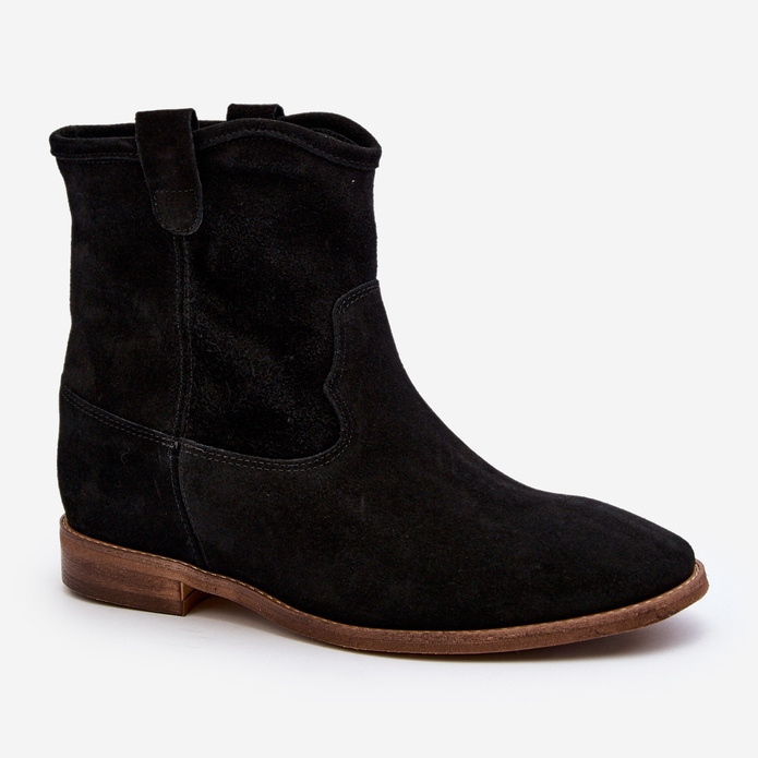 Zazoo 2326 Women's Suede Slip-On Ankle Boots, Black 2 Zazoo 2326 Women's Suede Slip-On Ankle Boots, Black 2