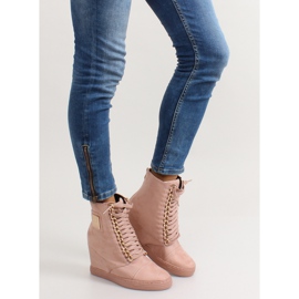 Lace-up sneakers with a B-2 Pink plate 1