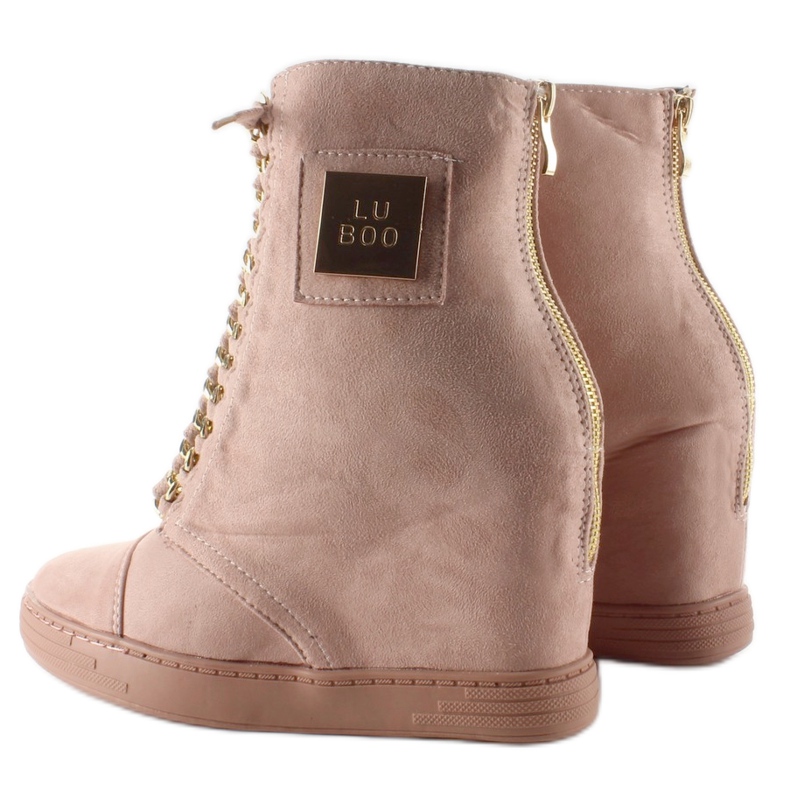 Lace-up sneakers with a B-2 Pink plate 2