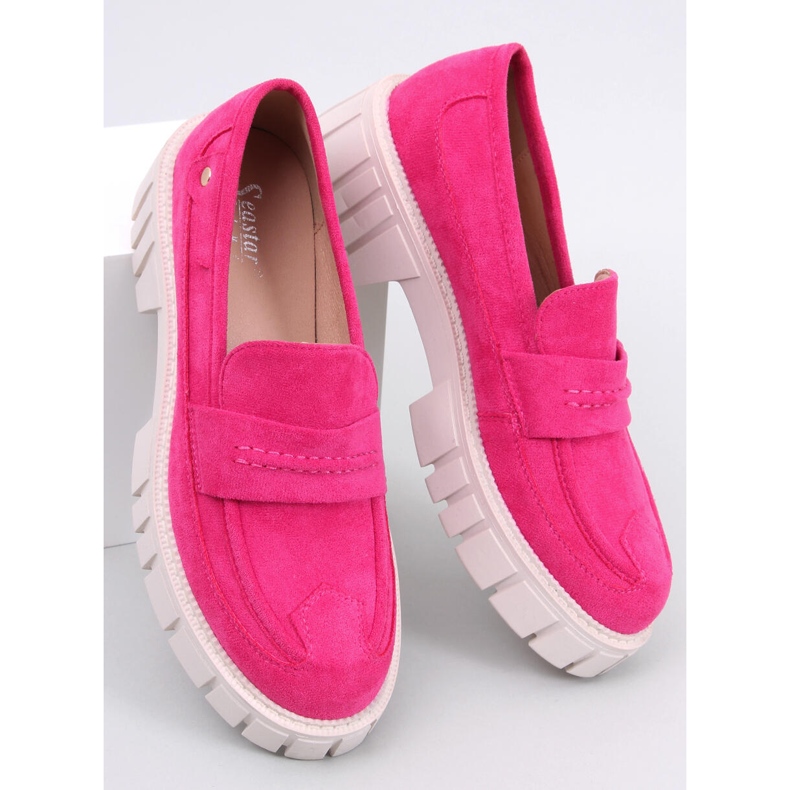 Platform loafers from Chandra Peach pink 2