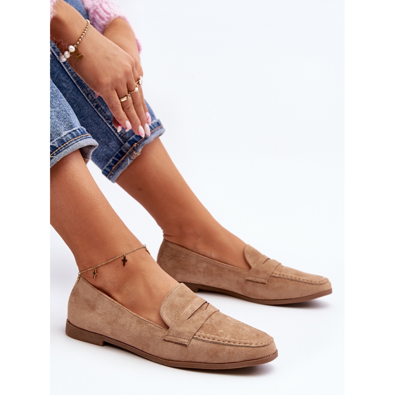 Women's Classic Dark Beige Olevin Moccasins 1