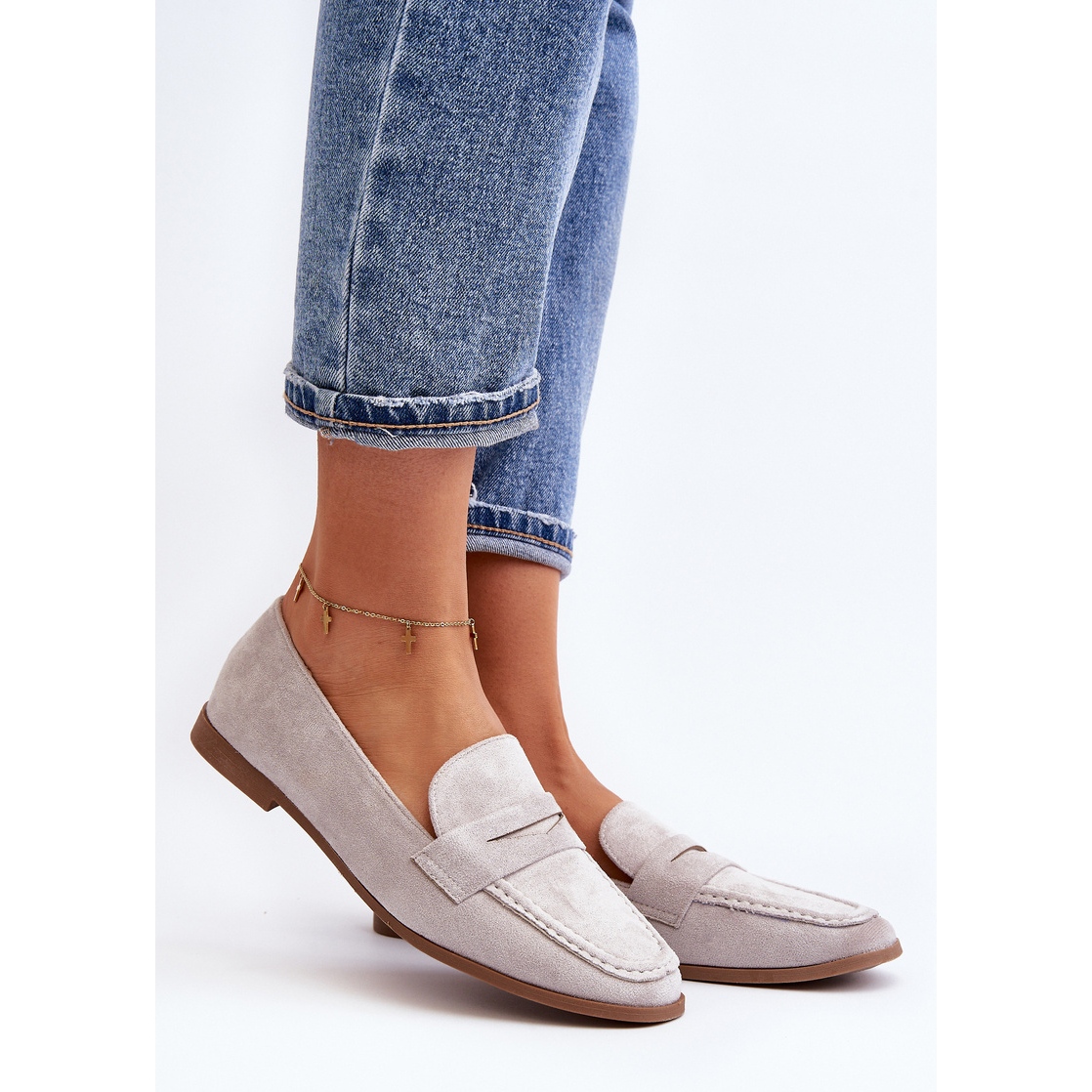 Women s Classic Moccasins Gray Olevin grey