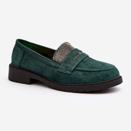 Women's Decorated Moccasins Dark Green Dananei 1