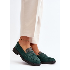 Women's Decorated Moccasins Dark Green Dananei 2