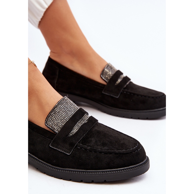 Women's Decorated Moccasins Black by Dananei 2