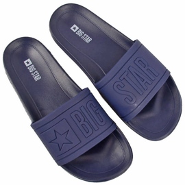 Men's navy blue rubber beach slippers Big Star DD174688 1