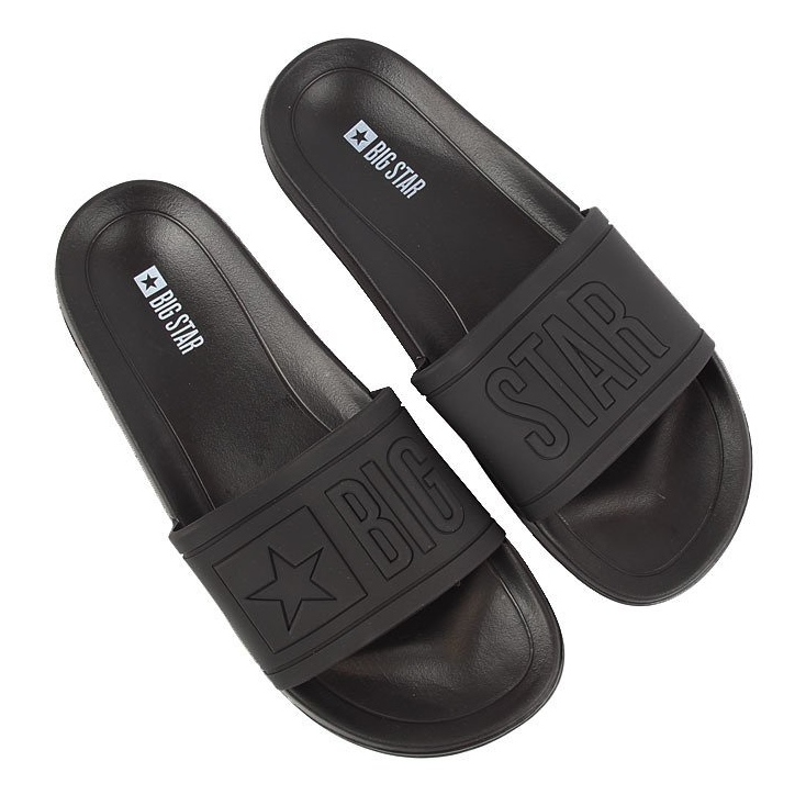 Black rubber beach slippers Big Star DD274A271 1