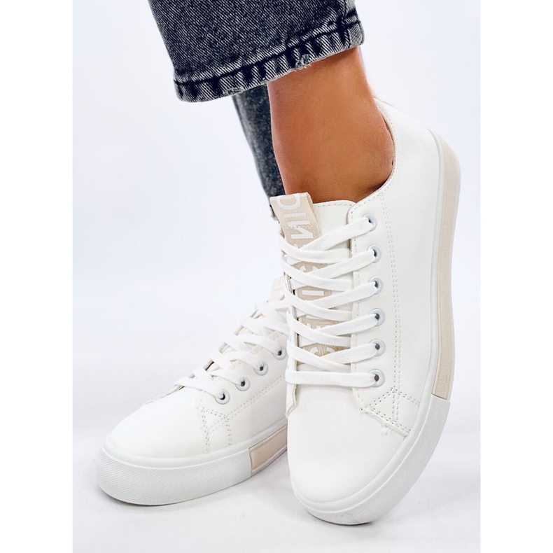 Monae Beige women's sneakers white 1