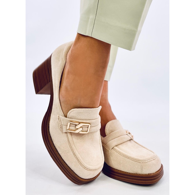 Corinai Beige high-heeled loafers 2 Corinai Beige high-heeled loafers 2