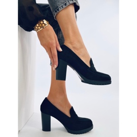 Vannia Black high-heeled loafers 2