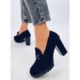 Desira Black high-heeled loafers 2