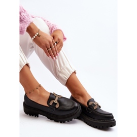Women's Moccasins With Black Gargi Decoration 1