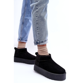 Women's suede snow boots black 5 Women's suede snow boots black 5