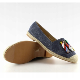 Espadrilles with colorful H8-58 D Blue beads 1