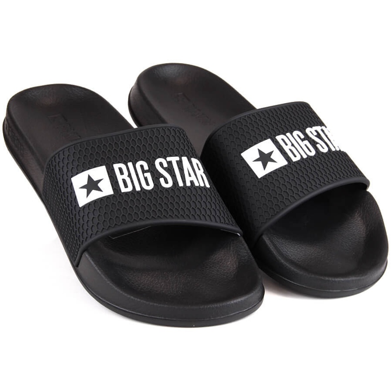 Black men's sports flip-flops Big Star JJ174505 1
