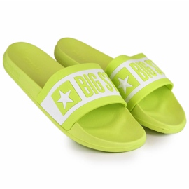 Women's lime sports flip-flops Big Star LL274742 green 1