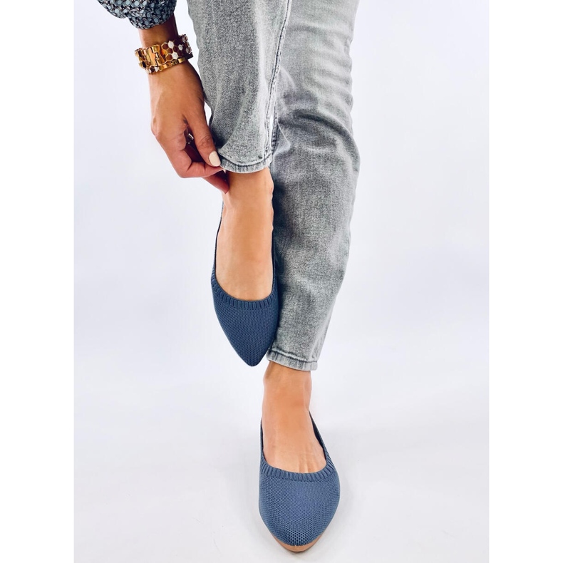 Kreiss Blue openwork ballet flats 1