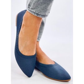 Kreiss Blue openwork ballet flats 2
