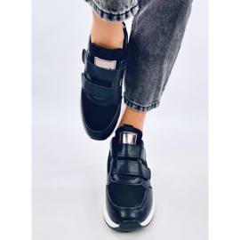Moulton Black wedge sneakers with Velcro 1