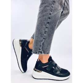 Moulton Black wedge sneakers with Velcro 2