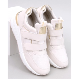 Moulton Beige wedge sneakers with Velcro 1