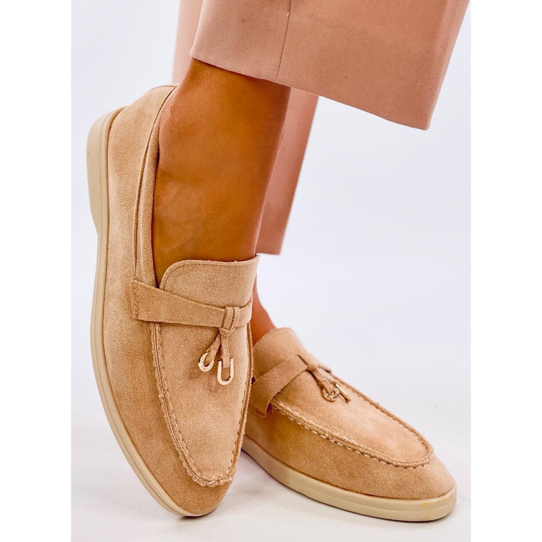 Robins Beige soft suede moccasins 2
