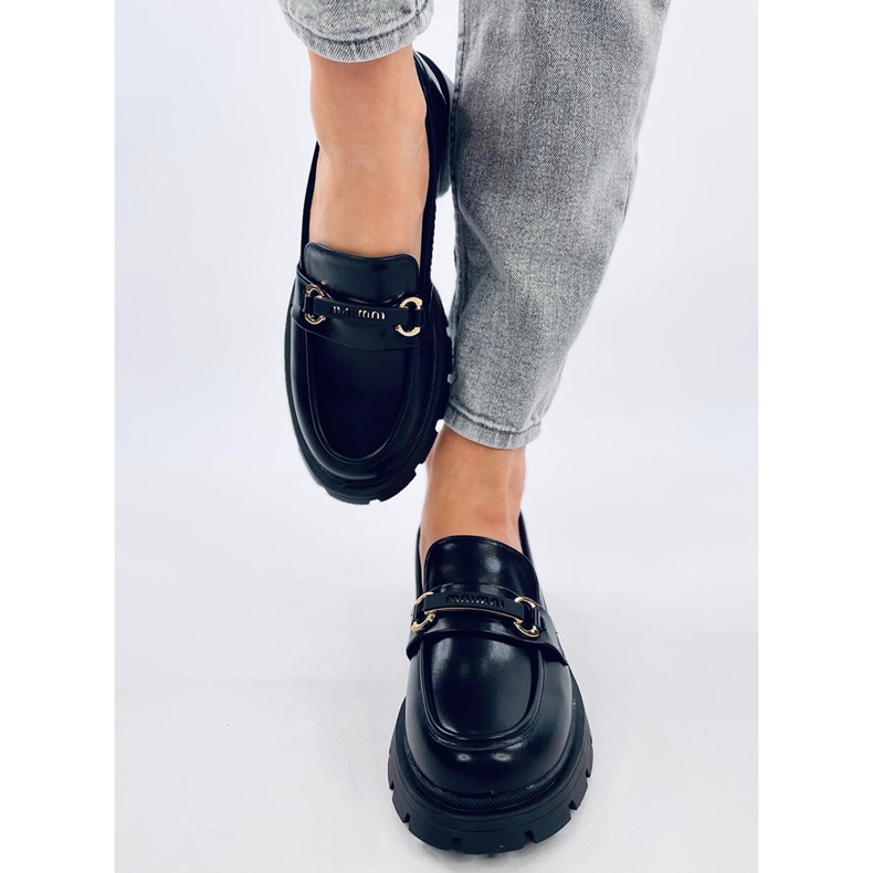 Emina Black platform loafers 1
